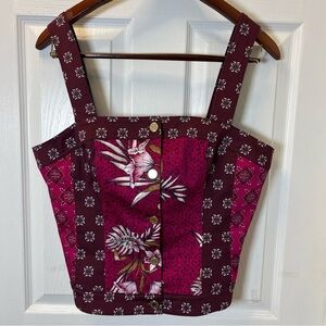 White House Black Market Mixed Print Bodice Size 12